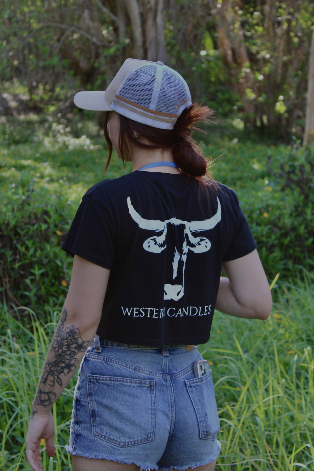 PRE ORDER- Western Candles Ladies Crop Tee