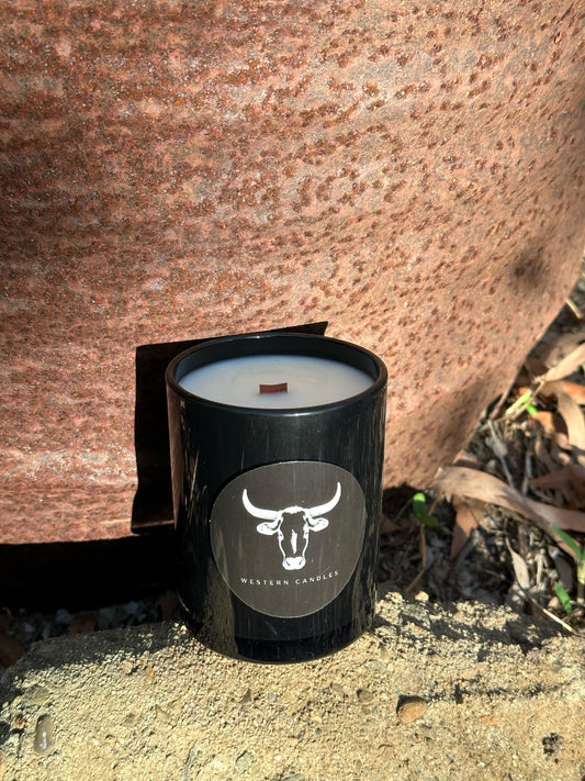 Western Black Medium Candle