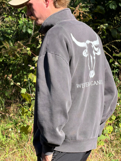 PRE ORDER- Men’s faded black 1/2 zip