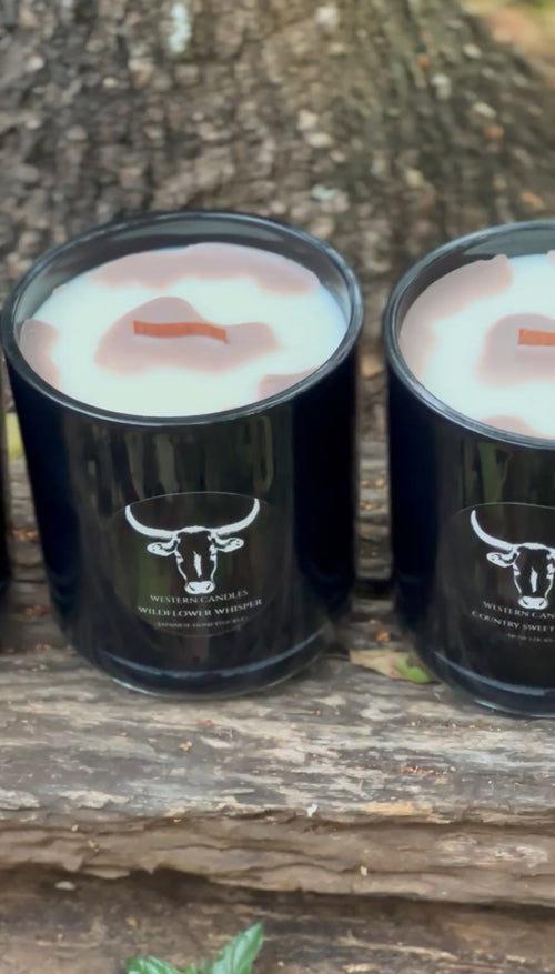 PRE ORDER- Western Black Large Candle