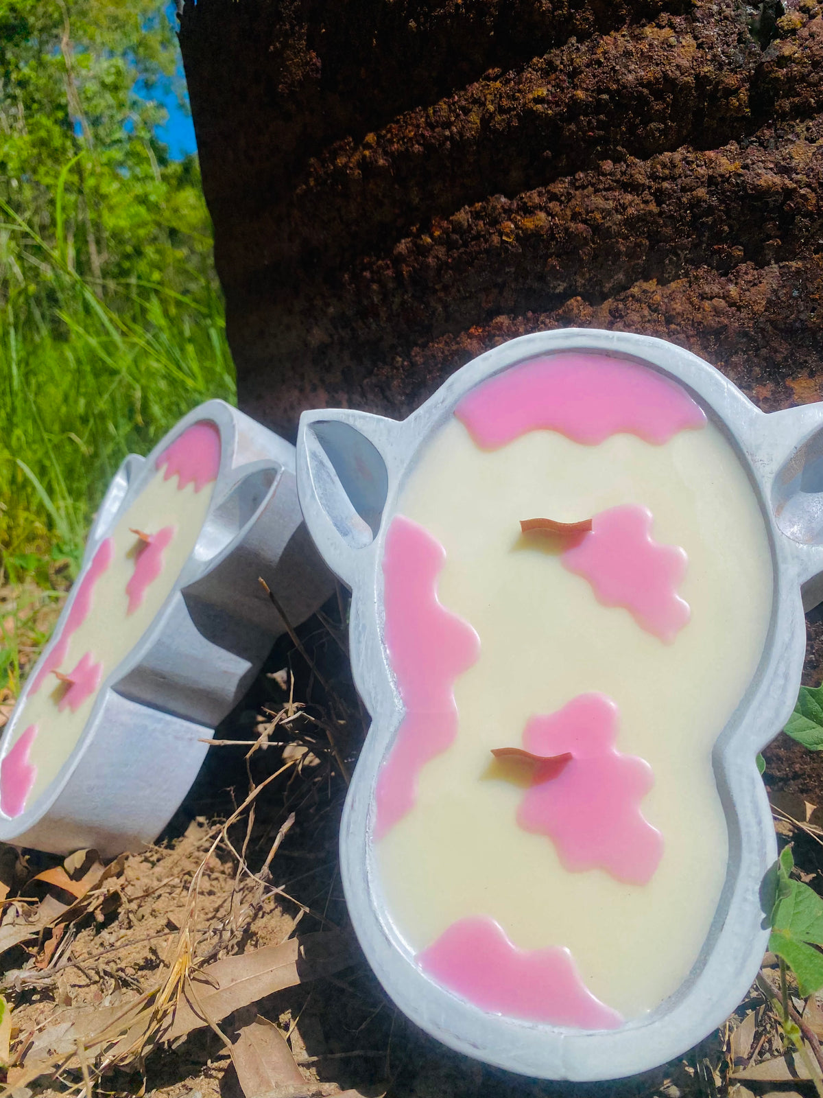PRE ORDER- Western Strawberry Cow Head Candle